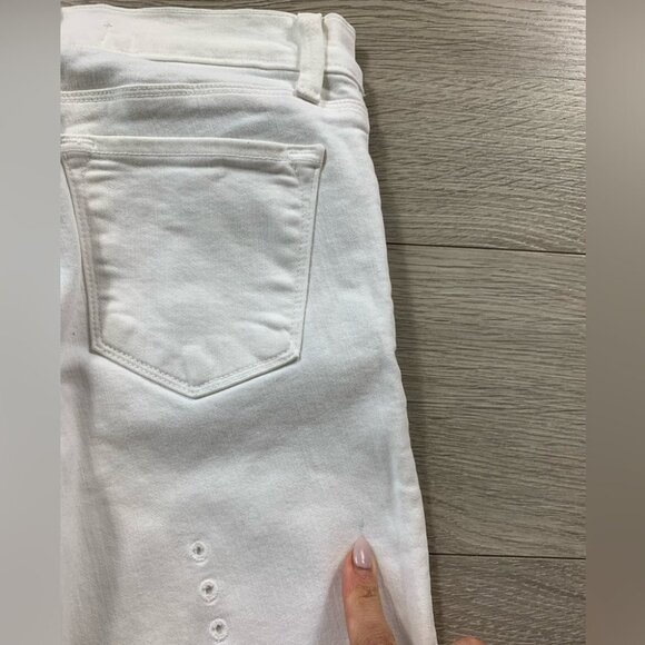 J Brand Super Skinny Blanc Back Eyelet White Jeans - Picture 12 of 15